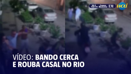Bando cerca e rouba casal no Rio