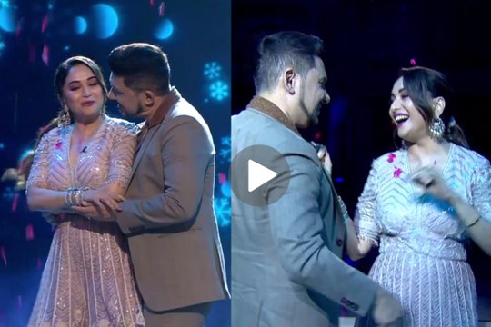 56 साल की Madhuri Dixit ने पति संग रोमांटिक गाने पर किया डांस, Video हो रहा वायरल