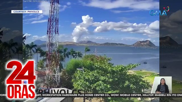 Weak phreatic eruption , naitala sa Taal volcano | 24 Oras