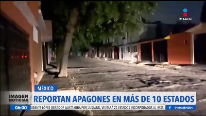 Reportan apagones en más de 10 estados de México