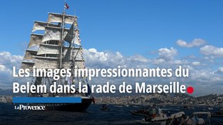 Les images impressionnantes du Belem dans la rade de Marseille