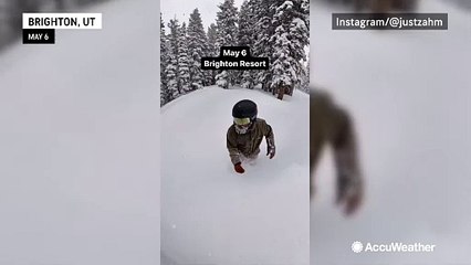 Look at this!  Fresh powder in May