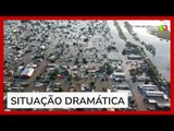 Imagens aéreas mostram Canoas debaixo d'água dias após chuvas no RS