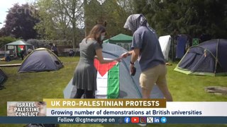 Students at Oxford University have joined a growing number of pro-Palestinian protests