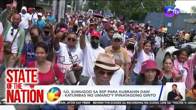 Nasa 1,000 tao, sumugod sa BSP para kubrahin daw ang perang katumbas ng umano'y ipinatagong ginto | SONA