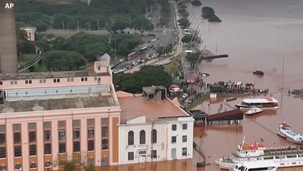 Devastation of deadly Brazil floods captured in drone footage