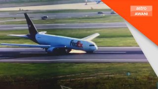 Pesawat FedEx mendarat cemas akibat masalah gear pendaratan