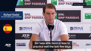 Nadal feeling good ahead of Italian Open