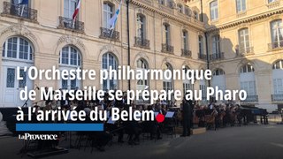 L'Orchestre philharmonique de Marseille répète ses gammes au Pharo avant l'arrivée du Belem