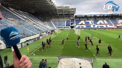 Conférence de presse de Jordan Veretout et Jean-Louis Gasset avant la demi-finale retour contre l'Atalanta (vidéo attente)