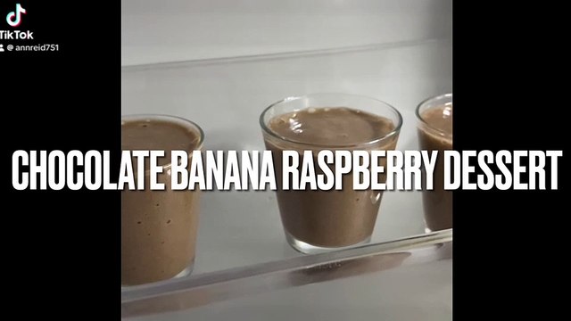 Chocolate banana raspberry dessert