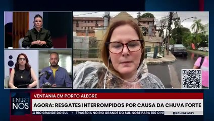 “Água vem pelo bueiro e não pela rua”, conta repórter sobre parente que mora em bairro alagado no RS