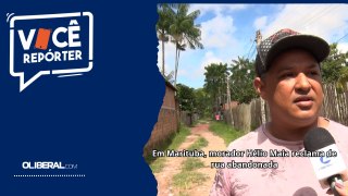 Em Marituba, morador Hélio Maia reclama de rua abandonada