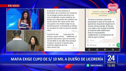 Extorsionadores piden 10 mil soles a dueño de licorería en VES