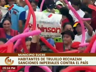 Trujillanos desbordaron las calles en rechazo al bloqueo impuesto por EE.UU.
