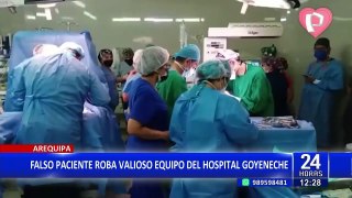 Falso paciente se roba equipo médico valorizado en S/5 mil de hospital Goyeneche