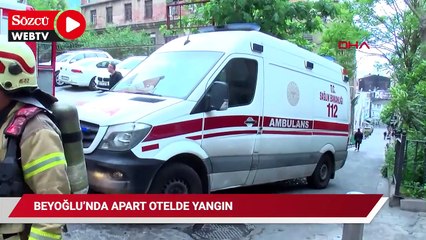 Beyoğlu'nda apart otelde yangın çıktı