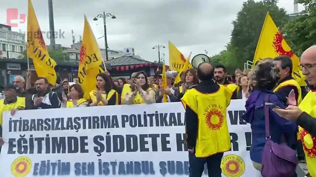 İstanbul'da Eğitimde şiddete ve itibarsızlaştırmaya hayır eylemi