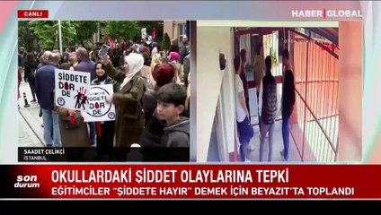 Öğretmenlerden "şiddet" protestosu! Derse girmediler