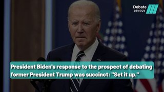 Biden's Response to Trump's Debate Invitation