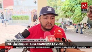 Después de 5 días de custodia la policía comunitaria de Chichihualco, Guerrero se retira