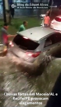 Chuvas fortes em Maceió/AL e Recife/PE provocam alagamentos