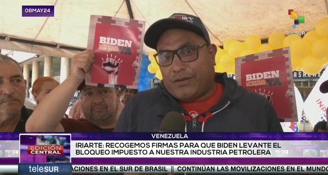 En Venezuela, organizaciones sociales recogen firmas para exigir desbloqueo del país