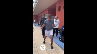 Tennis a Roma, ecco come si allena con gli elastici il norvegese Casper Ruud