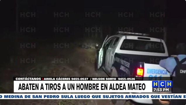 De varios impactos de bala asesinan a una persona en la aldea Mateo carretera a Lepaterique