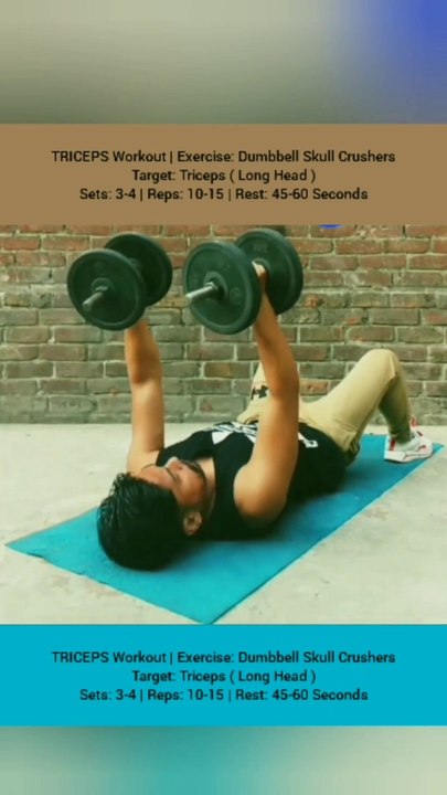 ❌ DUMBBELL SKULLCRUSHERS ✔️ How can I increase my TRICEPS size? #heermlgangaputra #naturalbodybuilding