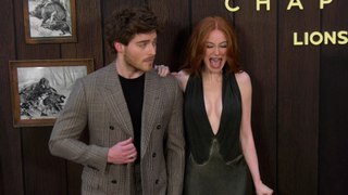 A funny moment with Madelaine Petsch & Froy Gutierrez at the premiere of 