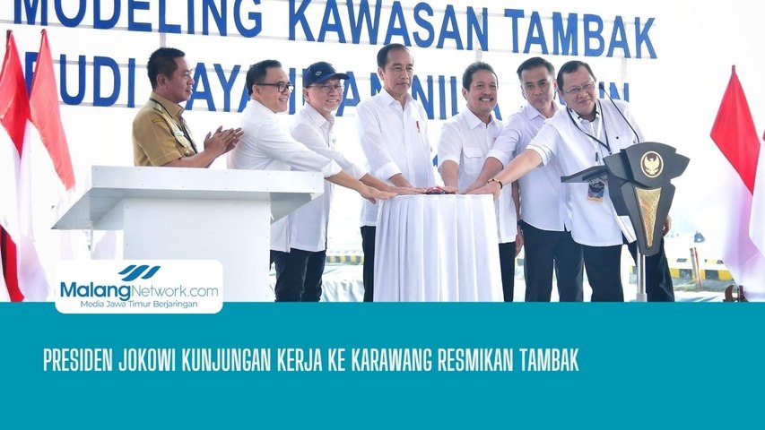 Presiden Jokowi Kunjungan Kerja Ke Karawang, Resmikan Tambak