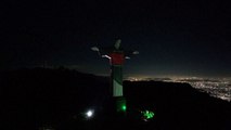 Rio's iconic statue illuminated for Brazil's flood victims