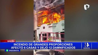 Breña: incendio deja al menos 12 personas damnificadas