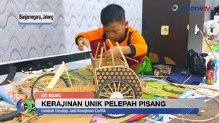 Kerajinan Pelepah Pisang Karya Anak SD di Banjarnegara