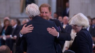 Prince Harry hugs family as he is supported by Princess Diana’s brother and sister at Invictus Games ceremony