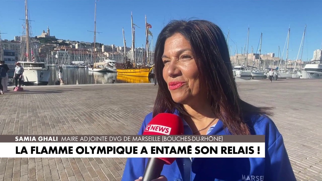 Samia Ghali s'exprime sur CNEWS alors que la flamme olympique a entamé son relais à Marseille