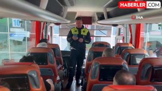 Tekirdağ'da yolcu otobüslerinde bilinçlendirme çalışmaları sürüyor