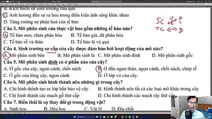 Sinh 11 - CK II Đề 3 2023_2024