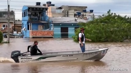 Download Video: Alluvione in Brasile, oltre 100 morti. Il Cristo Redentore illuminato