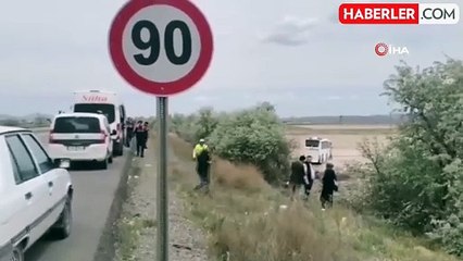 Yoldan çıkan yolcu otobüsü tarlaya girdi: 4 yaralı