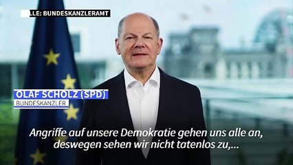 Scholz: "Wählen gehen" ist Antwort auf Angriffe auf unsere Demokratie