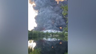 Huge fire rages at Cannock industrial estate with smoke seen for miles