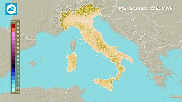 La pioggia prevista nelle prossime ore e nel fine settimana sull'Italia