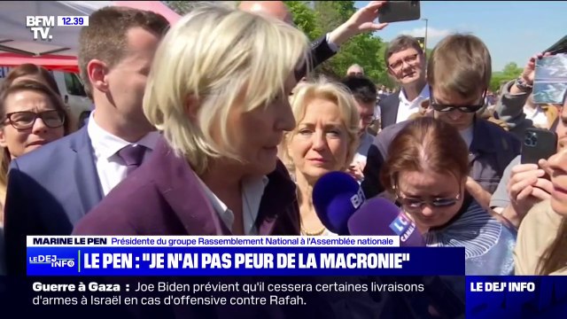 Je n'ai peur de rien, et encore moins de la macronie : Marine Le Pen occupe le terrain à un mois des élections européennes