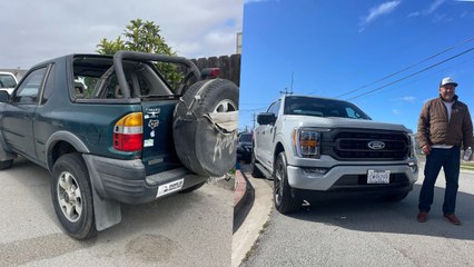 Hija Compra Camión De Sus Sueños A Papá Que Manejaba Coche Sin Techo
