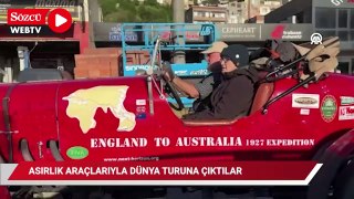 Asırlık araçla dünya turuna çıkan Avustralyalı çift, Trabzon'a ulaştı