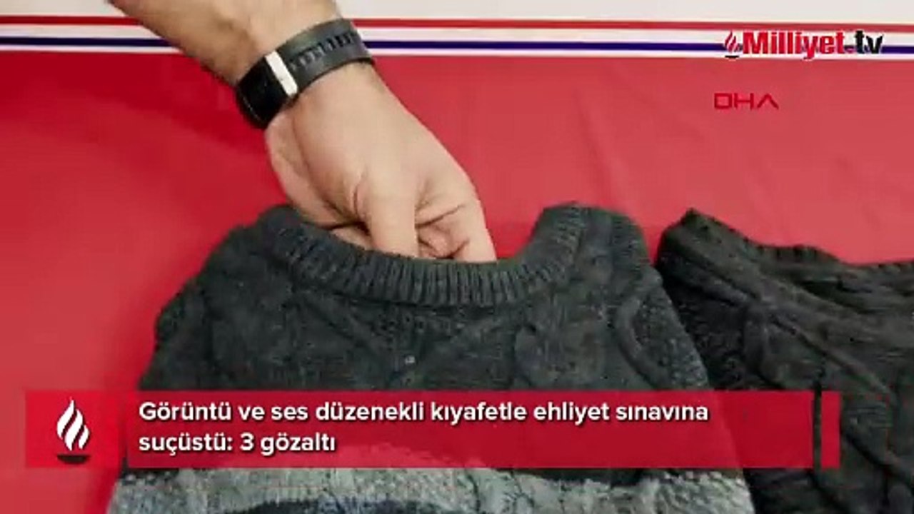 Ehliyet sınavında akılalmaz düzenek! Mini kamera, ses cihazı, kulaklık...