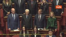 In Senato il ricordo vittime del terrorismo, studenti cantano inno d'Italia davanti a Mattarella