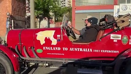 Asırlık araçla dünya turuna çıkan Avustralyalı çift, Trabzon'a ulaştı